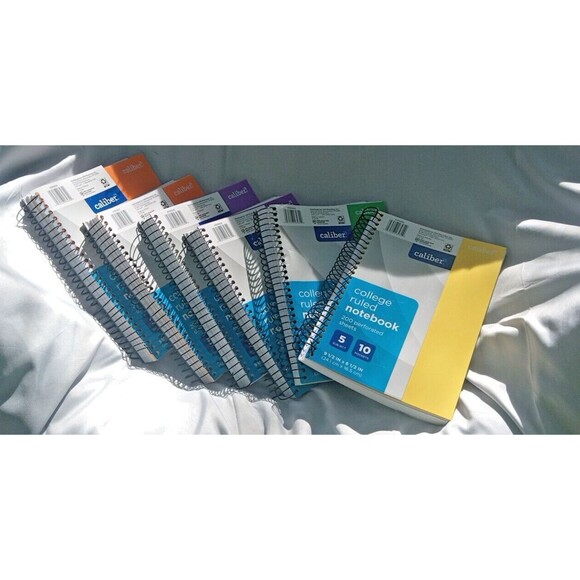 3 PACK College Ruled Notebook 5 Subject 10 Pockets 200 Sheets 9 1/2" x 6… - Picture 8 of 11
